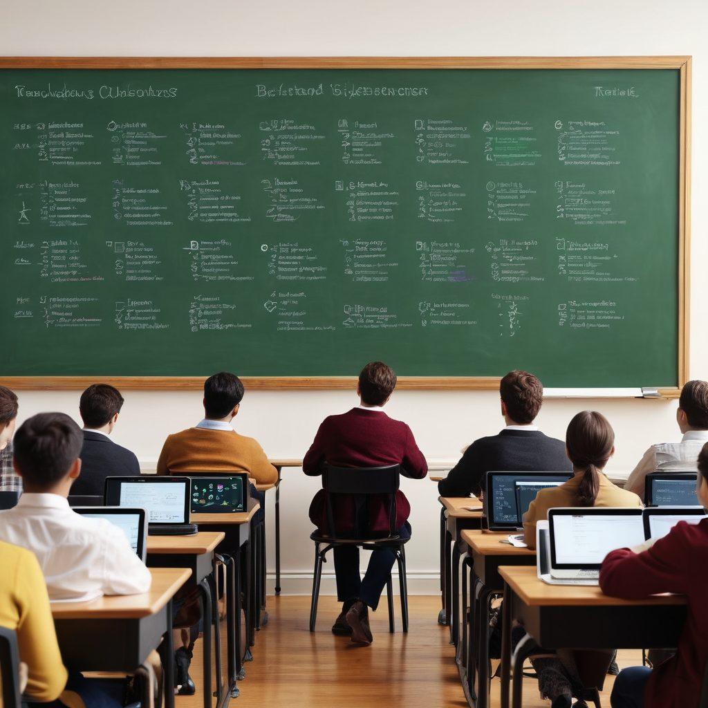 An elegant classroom setting inside an Ivy League university, with a sleek, modern web development interface integrated into the chalkboard. Professors and students collaborate intensely. Digital coding symbols blend seamlessly with scholarly textbooks and graduation caps. Sophisticated yet inspiring ambiance. super-realistic. vibrant colors. white background.